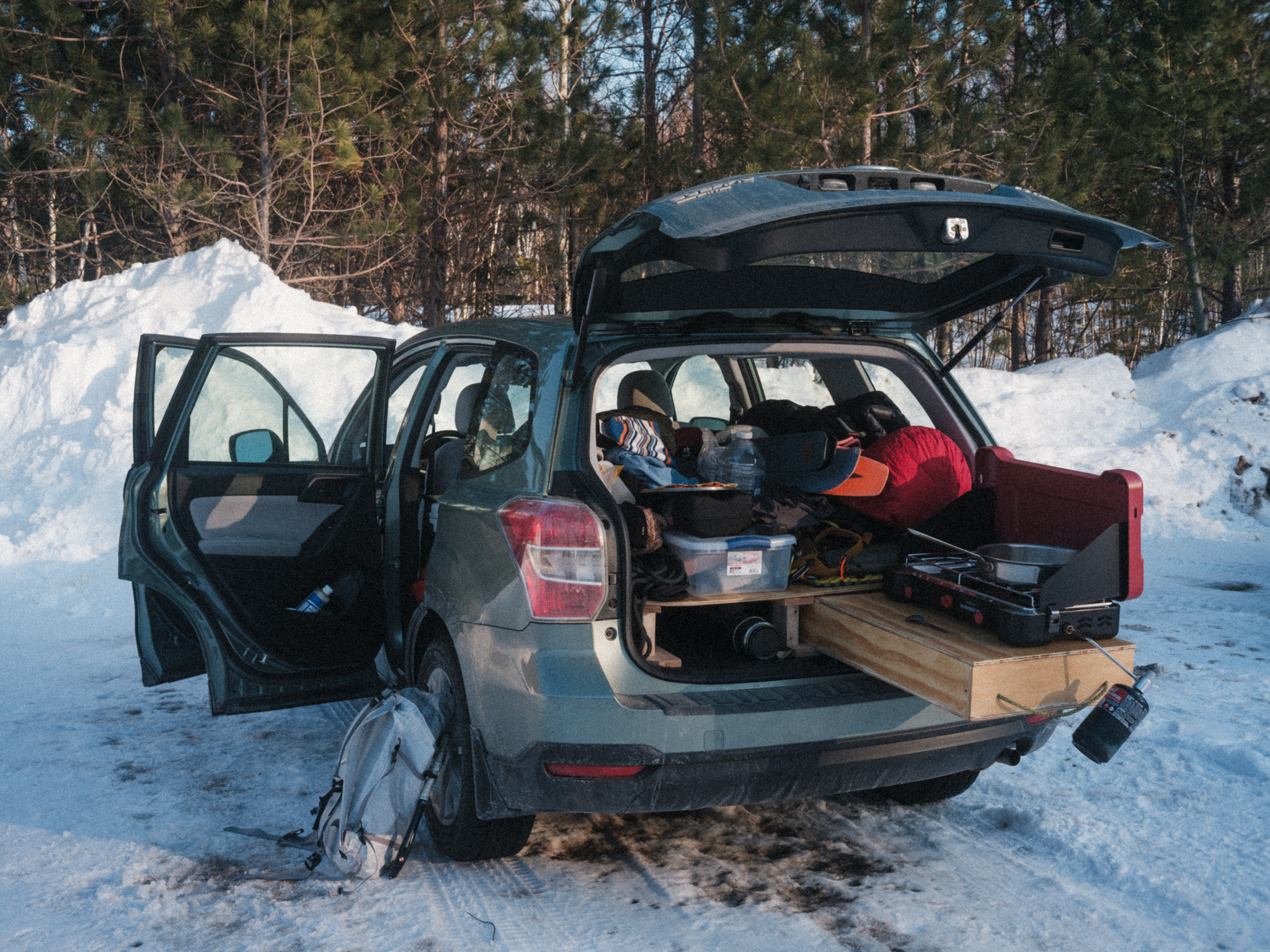 subaru forester camper build